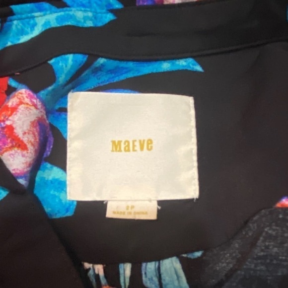 Anthropologie Maeve Floral Buttonfront Blouse Size 2P - Picture 7 of 9